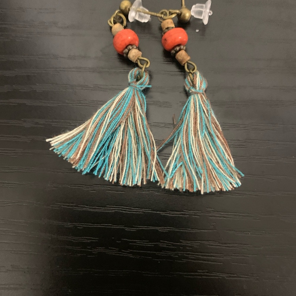 Bohemian Tassel Earrings with Beads